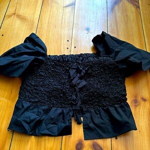 Black crop top Mare x Anthropologie